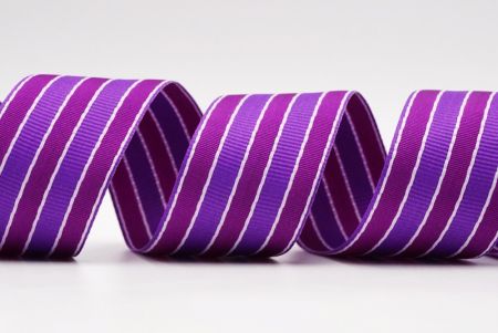 Striped Stitched Woven Ribbon_K1740 purple